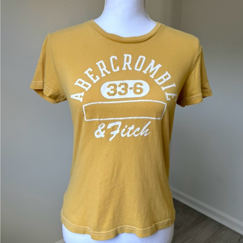 Yellow Abercrombie and Fitch Baby Tee - Picture 3 of 9